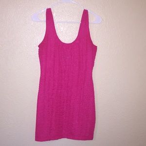 Hot pink bodycon dress